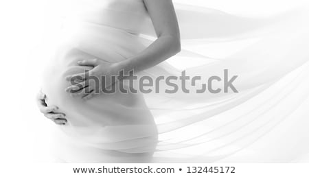 Pregnant Woman Wrapped In Veil Stock foto © Pixachi