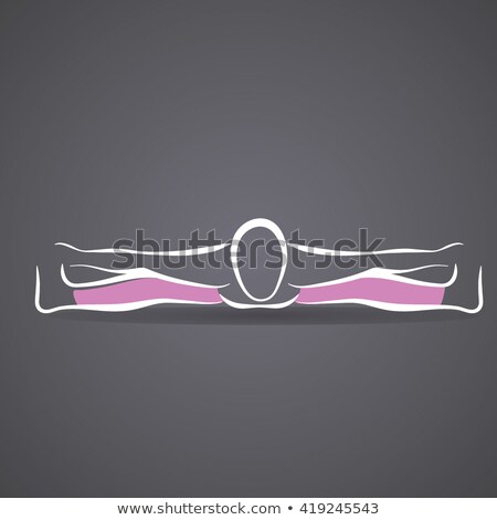 Stock fotó: Vector Illustration Of Yoga Positions In Wide Angle Bend Pose