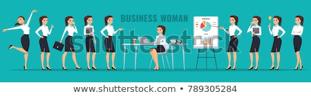 Foto stock: Woman Posing On Chair