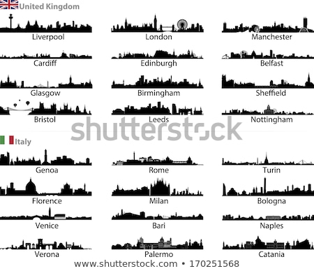 Stock fotó: Nottingham City Skyline Silhouette