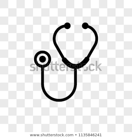 Stock photo: Stethoscope Gold Vector Icon Button