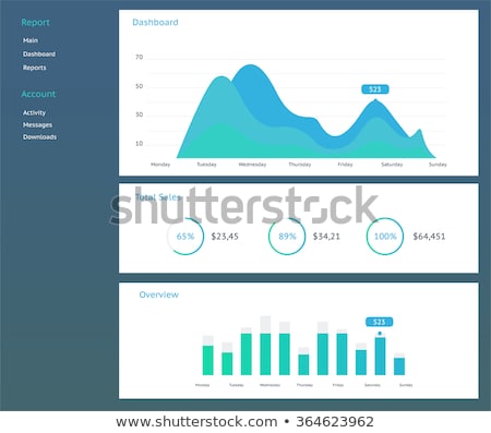 ストックフォト: Simple Infographic Dashboard Template