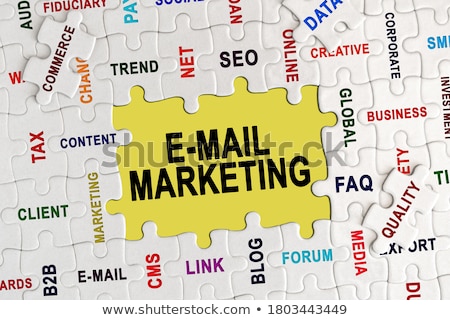 Stock photo: Puzzle With Word E Mail Marketing