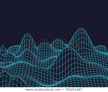 Stock foto: Abstract Cyberspace Landscape Vector Frame Background Country