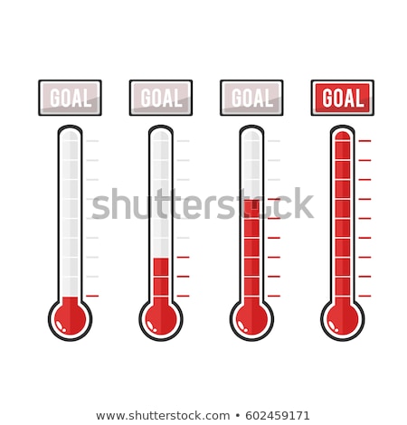 Сток-фото: Vector Goal Thermometers At Different Levels