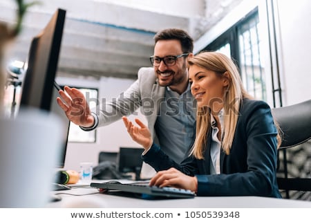 Stockfoto: Business Colleagues Working Together