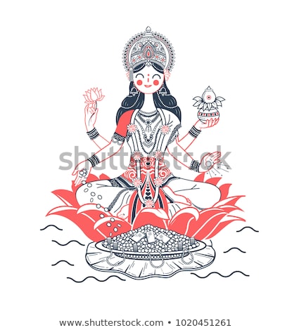 Stock photo: Icon Godess Laxmi Print