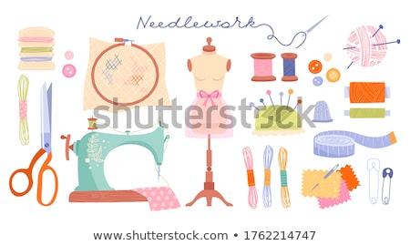 Foto stock: Colored Thread And Buttons