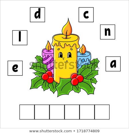 Foto stock: Guess The Word Candle