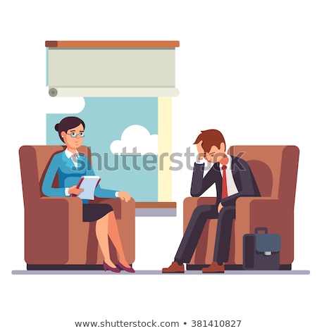 Сток-фото: Psychologist - Modern Vector Flat Design Style Illustration