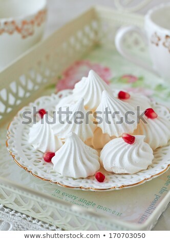 Stock photo: Meringue Cookies On A Plate