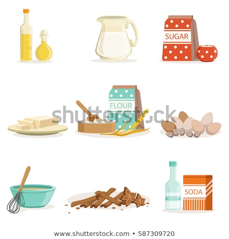 Stock fotó: Set Of Fresh Milk And Baking Products