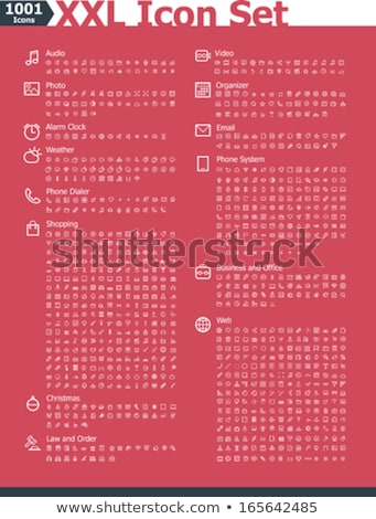 Stock photo: Police Flat Icon Set