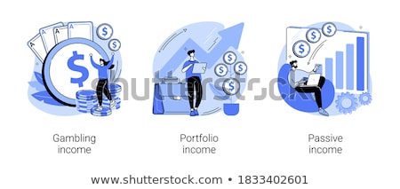 Foto stock: Gambling Income Vector Concept Metaphors