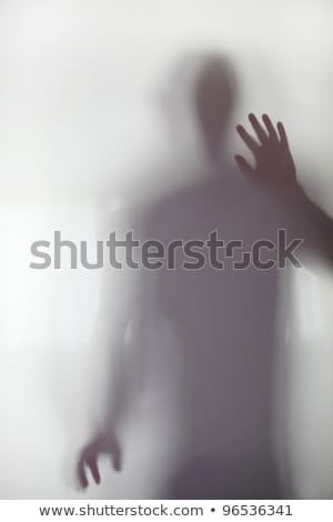 [[stock_photo]]: Person Stood Behind Frosted Glass