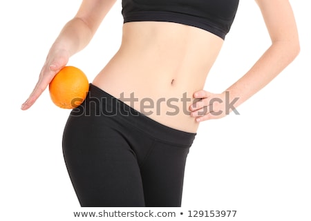 Stock foto: Beautiful Female Figure With An Orange