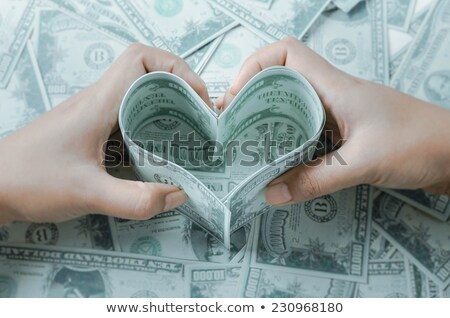 Stockfoto: Heart Made Of Few Dollar Papers