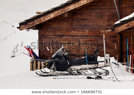 Stock photo: Parking Place For Snow Scooter