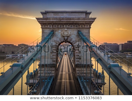 Stockfoto: Szechenyi Chain Bridge In Budapest Hungary