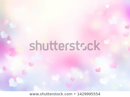 Zdjęcia stock: Abstract Multicolored Background With Blur Bokeh And Hearts For