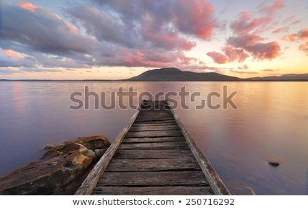 Stok fotoğraf: Queens Lake Nature Reserve At Sunset