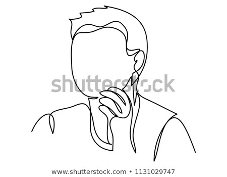 Stockfoto: Cartoon Arrogant Boss Man With Thought Bubble