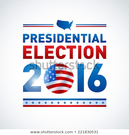 Stok fotoğraf: Vote 2016 Usa Presidential Election Button Illustration