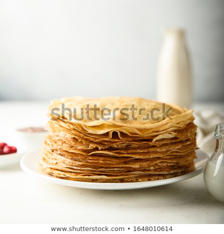 Stock photo: Raspberry Filled Crepe