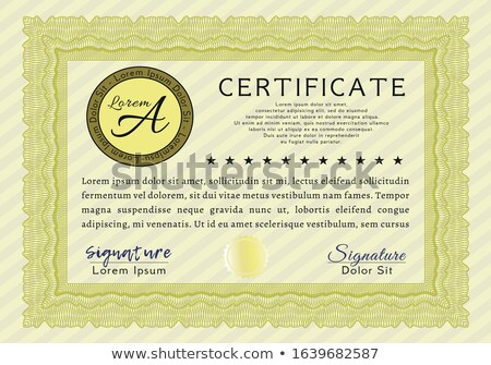 Foto stock: Awesome Yellow And Black Certificate Design Template