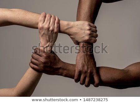 Stockfoto: White Against Black Racial Intolerance