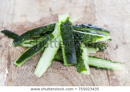 Stock photo: Half Of Peeled Cucumber