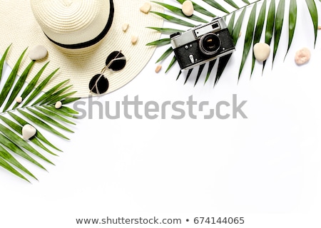 Stok fotoğraf: Travel Vacation Accessories And Photo Frames