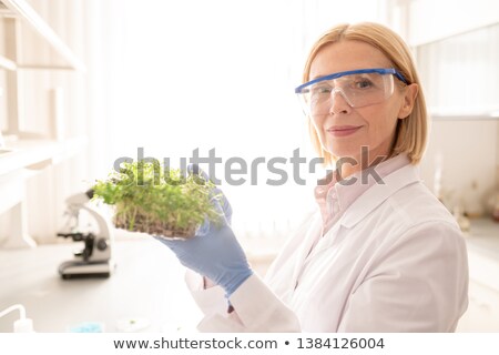 Stock photo: Mature Lady Exploring Seedling