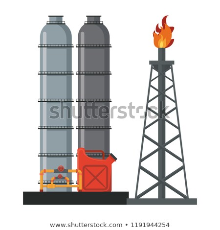 Foto stock: Industry Petroleum Machinery And Process Vector