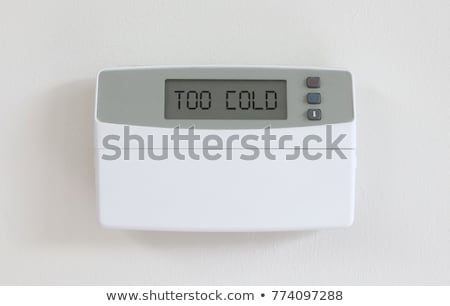 Zdjęcia stock: Vintage Digital Thermostat - Covert In Dust - Too Cold