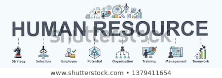 Foto stock: Hr Human Resources Minimal Infographic Banner Vector