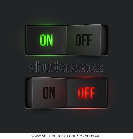 Foto stock: Realistic Black Switch With Backlight Off Vector