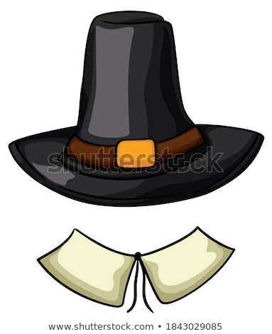 Stock photo: Pilgrim Hat Vector Cartoon Illustrations Isolated Objects On White