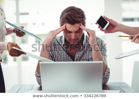 Zdjęcia stock: Stressed Overworked Businessman