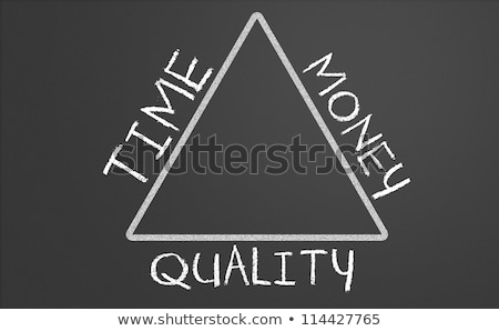 Foto stock: Time Is Money Written On A Blackboard