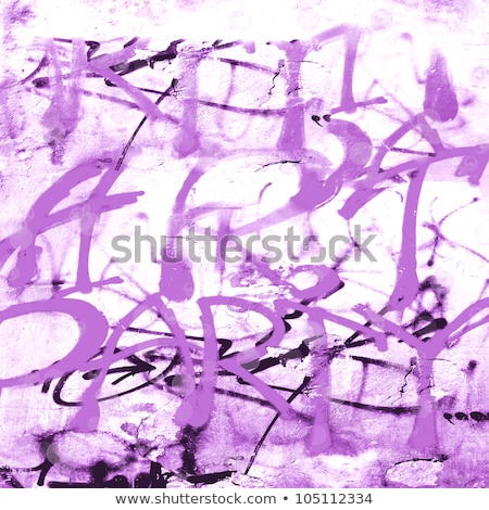 Stok fotoğraf: Plain Text In Style Of Graffiti On The Old Plastered Wall