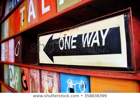 Stockfoto: Road Sign With Words The Only Way