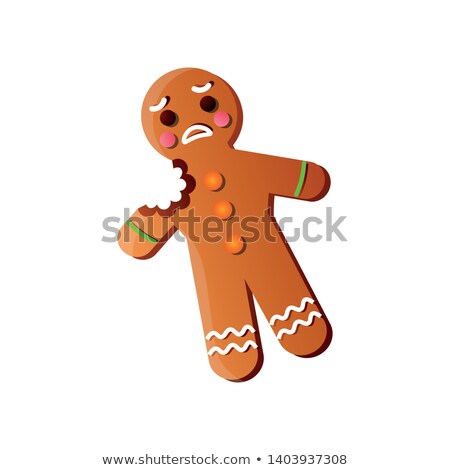 ストックフォト: Woman Biting Gingerbread