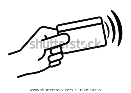 Foto stock: Credit Card Access Icon On White Background