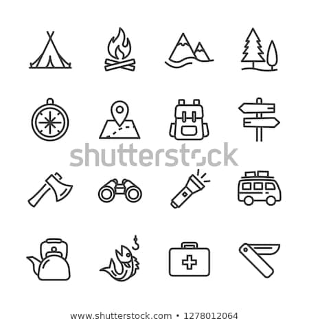 Foto stock: Camping Icons