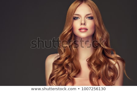 Stock fotó: Beautiful Girl With Long Red Brown Hair