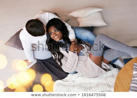 ストックフォト: Woman In Stockings Lying On Floor