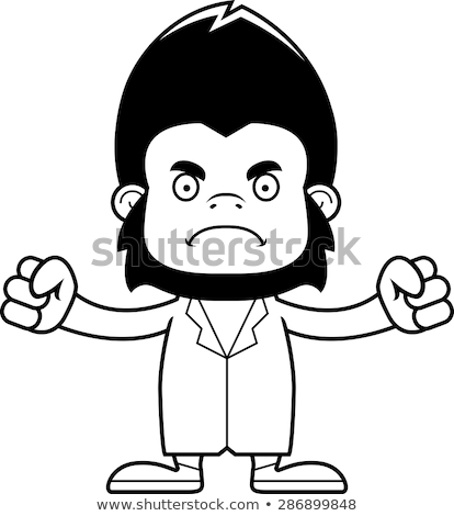 Stockfoto: Cartoon Angry Doctor Gorilla