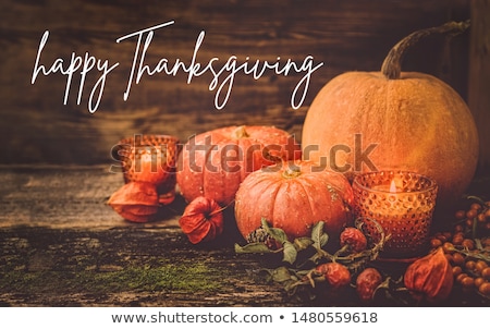 Stock photo: Thanksgiving And Halloween Still Life With Pumpkins