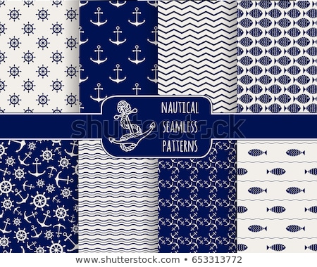 Foto stock: Set Of Design Elements Of Baby Theme Seamless Patterns